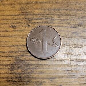 Vintage Coin with Wheat Design